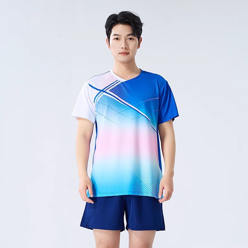 韓国バドミントンユニフォーム女性のスーツ夏の男性と女性の速乾性卓球バレーボールテニス競技トレーニングチームユニフォームカスタマイズ|undefined