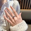 Advanced design one size ring for beloved, light luxury style, trend of season, on index finger