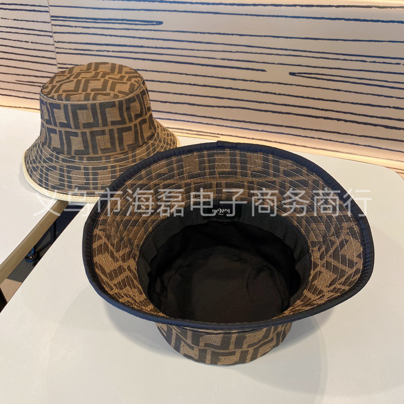 外贸跨境字母渔夫帽子 双面明星同款潮流遮阳防晒老花盆帽批发|undefined