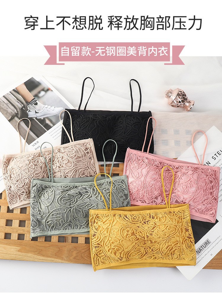 Inventario bajo ropa interior damas pechos pequeños se reúnen sin anillo de acero en la parte superior de la recopilación del pecho sujetador de encaje sexy sobre el pecho