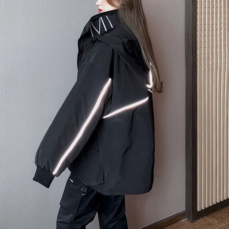 Chanel-style women's jacket 2026 spring and autumn new Korean version ins trendy versatile baseball jacket loose hooded coat Chanel-style women's jacket 2026 spring and autumn new Korean version ins trendy versatile baseball jacket loose hooded coat