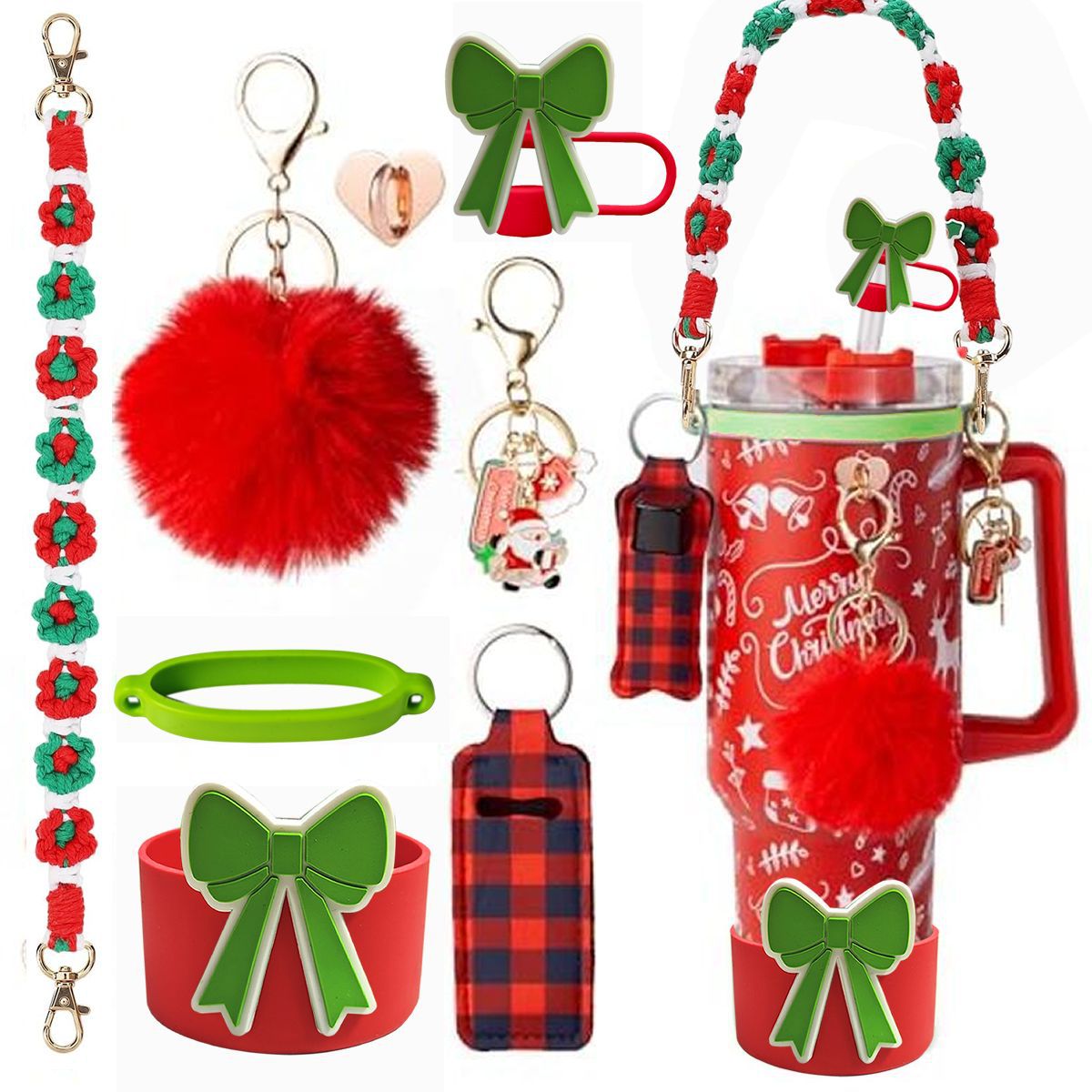 Accesorios de Amazon Stanley 40oz tejido corda de mano flor nudo gorra de paja cubierta taza colgante de pelo