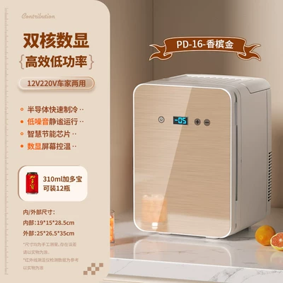 for Freezing, Refrigeration, and Preservation, Soyuducular - pd-16digital-display-champagne-goldglass-panel