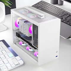 国境を越えた新製品ミニ便利な携帯ケースMATX電気競争デスクトップケース強化ガラス側透