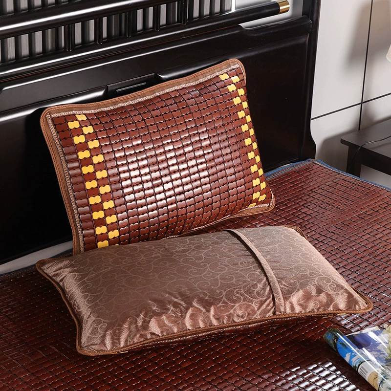 Маджонг коврик наволочка летняя тканевая полоса кружевная Подушка карбонизированный бамбуковый коврик летний полный бамбук одна наволочка кожаная