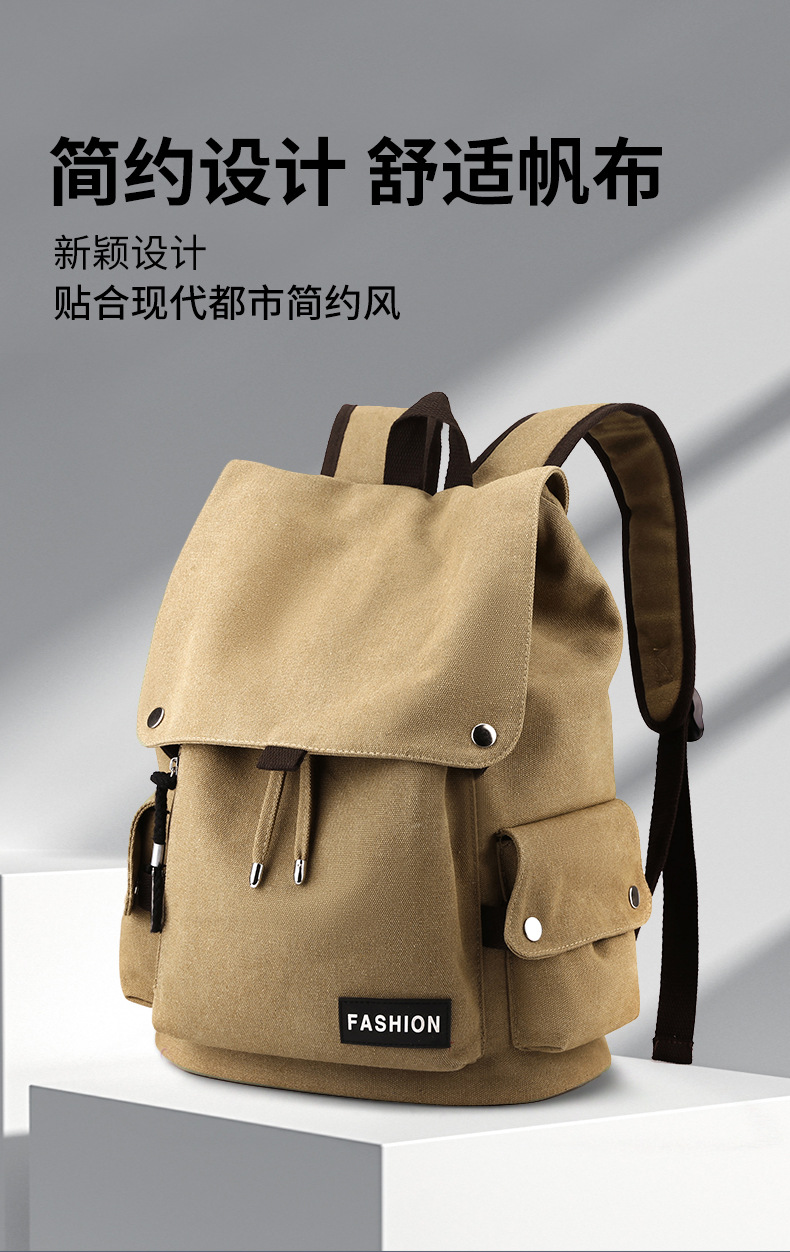 2023 New personalized Hong Kong-style backpack, large-capacity fashionable and trendy schoolbag, versatile and casual nylon student backpack details Picture