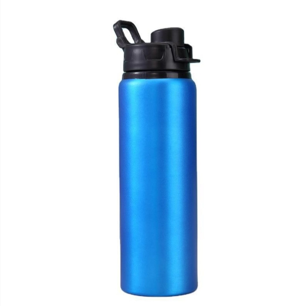 De una sola capa boca grande taza de aluminio recto americano botella de boca grande de aluminio deportes hervidor de agua al aire libre botella de agua fría logotipo impreso