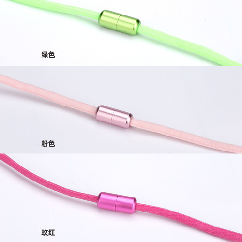 Aluminum color frosted shoe buckle Metal capsule shoelace buckle No-tie and no-lace accessories Lazy shoelace capsule buckle