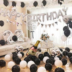 新しい男女誕生日ロマンチックなクリエイティブパーティーシーン配置背景コスチューム大人誕生日風船セット