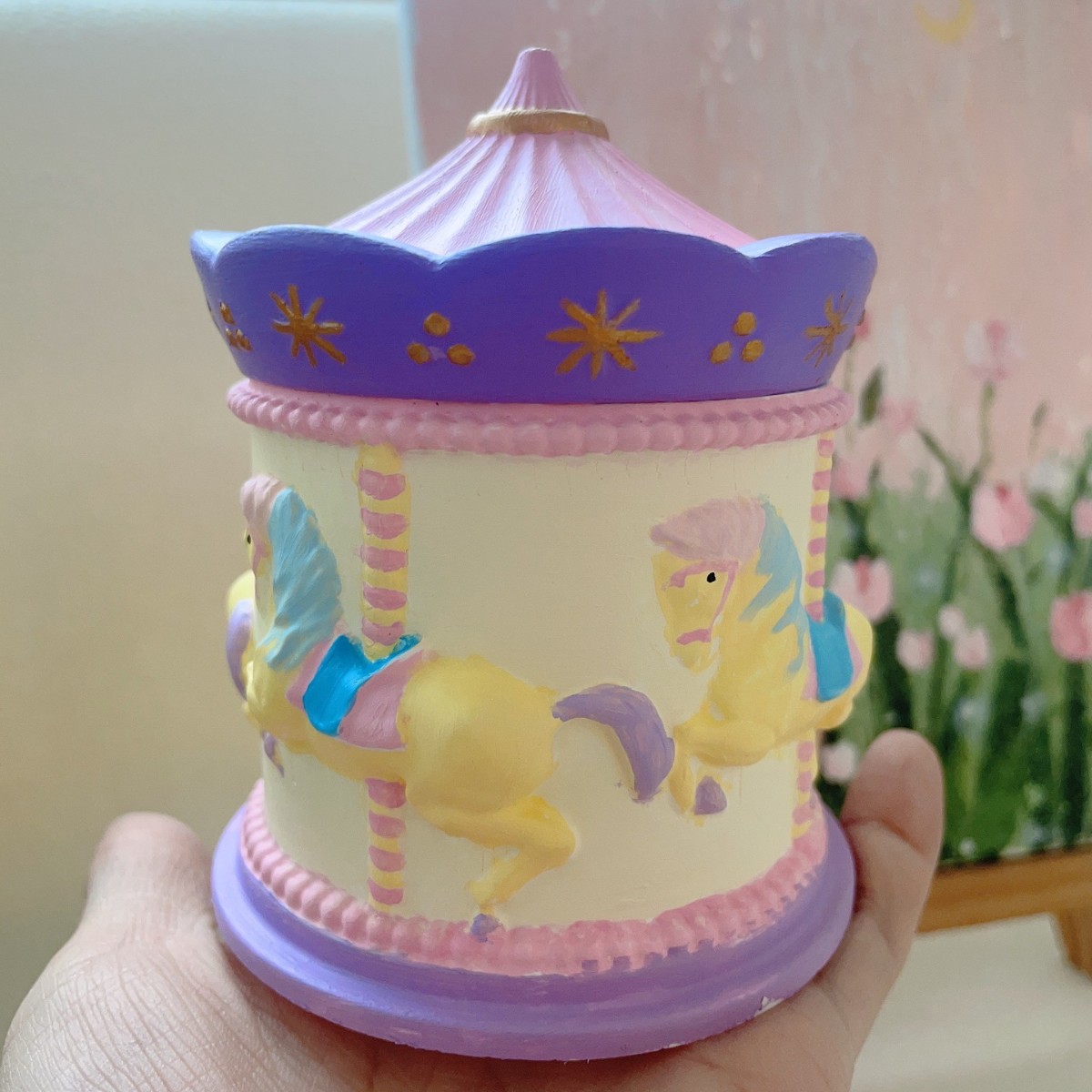 회전목마 수납 화이트 블랭크 8.5*11cm