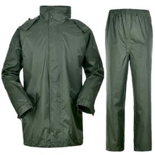 正品橄榄绿分体雨衣雨裤带后兜防水骑行跑步透气救援套装上交包过