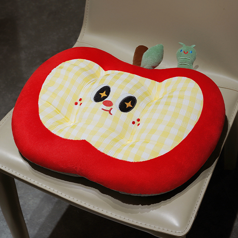 Cute almohada de manzana para niñas dormir ventana flotante almohada de tatami dormitorio sofá de oficina asiento de cintura almohada