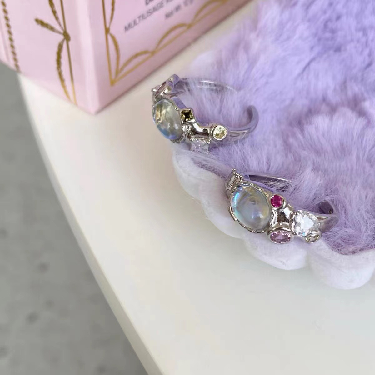 Fashion Oval Copper Inlay Zircon Open Ring 1 Piece