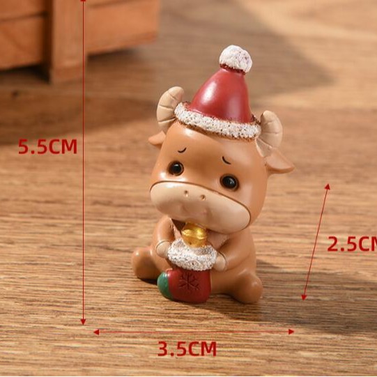 Creative Christmas Gift Mini Cute Small Animal Christmas Tree Desktop Ornaments Santa Claus Decoration Gifts