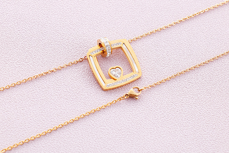 stainless steel necklace earrings jewelry set wholesale