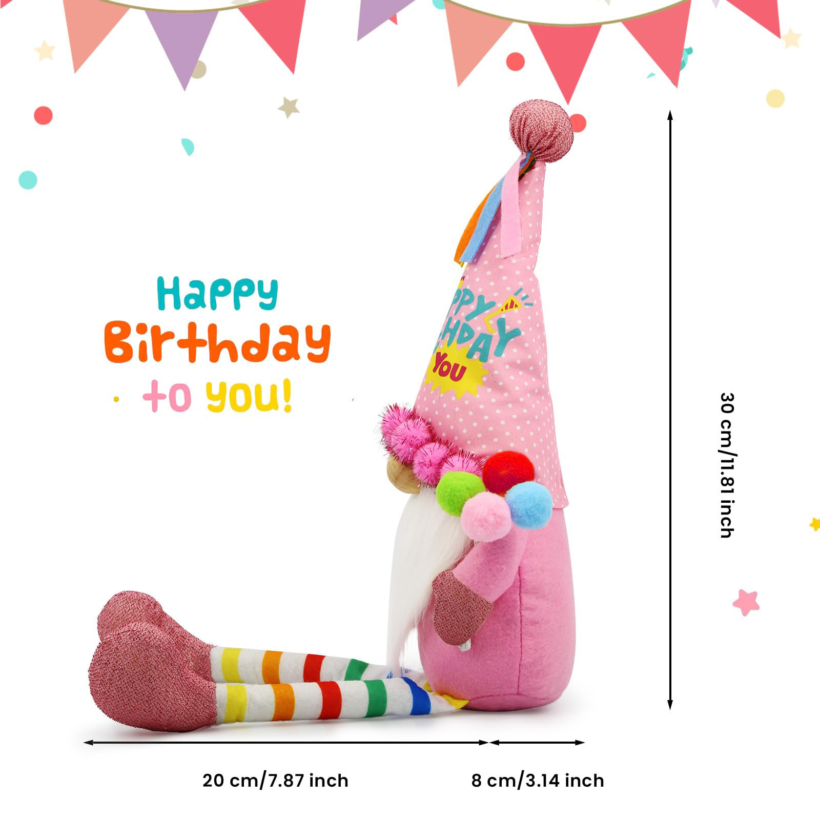 Nueva muñeca sin rostro de cumpleaños transfronteriza Rudolf lindo elegante muñeca sentada decoración de la ventana