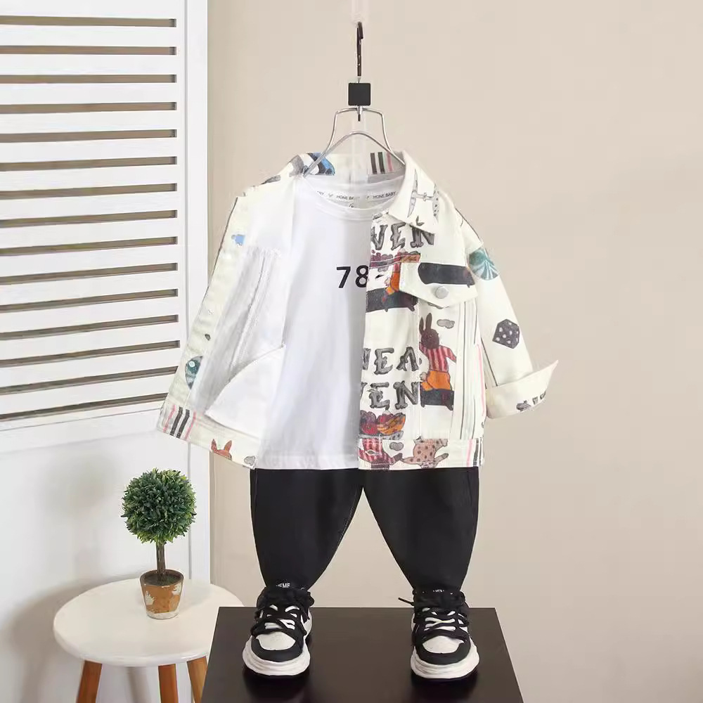 6246 chaqueta de otoño para niños 2025 nuevo chaqueta de primavera y otoño para bebés chaqueta de ropa infantil