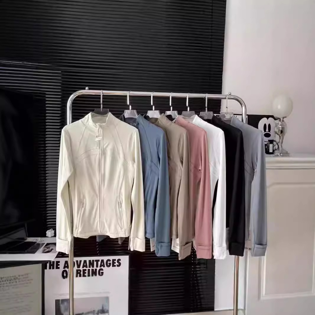 Autumn New Sports Jacket Yoga Top Women's Casual Outdoor Stand Collar Long Yoga Long-Sleeved Jacket