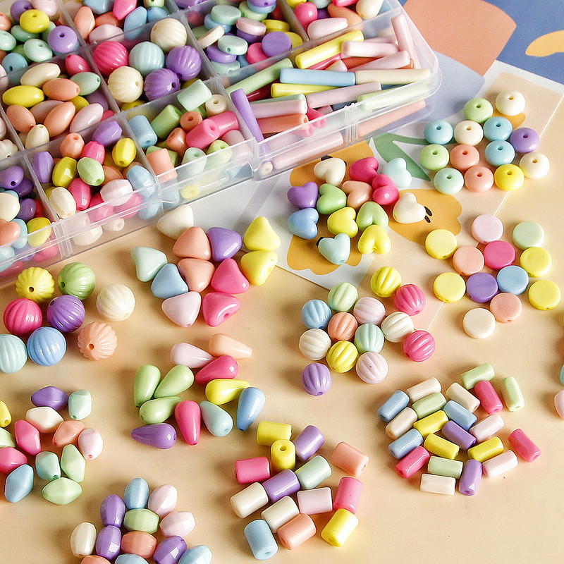 10/20G one cream acrylic loose beads DIY handmade earrings accessories handmade beaded material