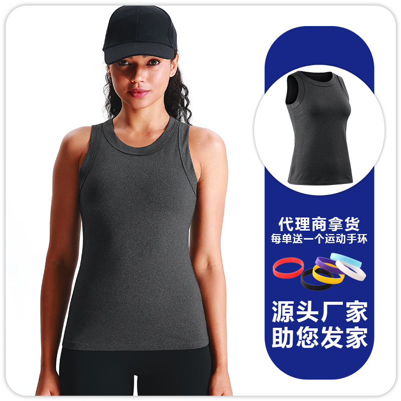 Damas yoga ensanchado brazalete chaleco deportivo en forma de I sin mangas apretada ropa de entrenamiento de maratón profesional image 8