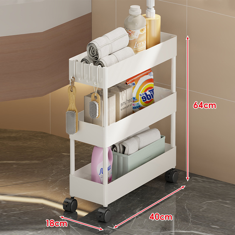 흰색 18CM 3단 수납선반 와이드(표준형)