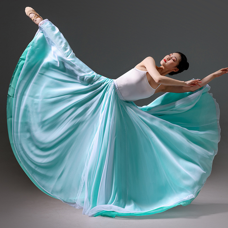 Classical dance big skirt performance clothing dresses double -layer…