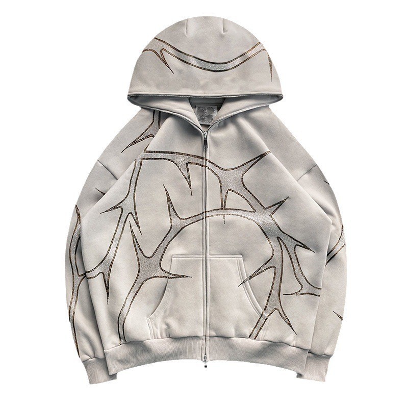 2024 New Street Fashionistas 3D Digital Printing Hoodie Women's Street Casual Sports Zipper Cardigan