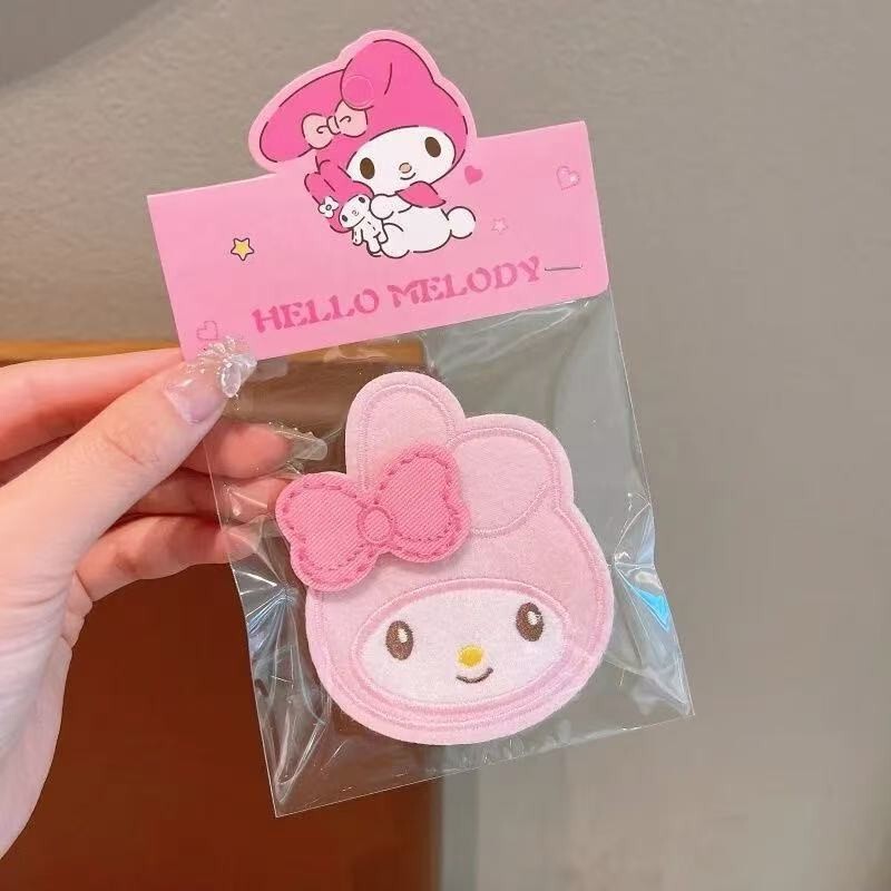 hellokitty魔术贴可爱三丽鸥碎发整理发帖少女心刺绣蝴蝶结刘海|undefined