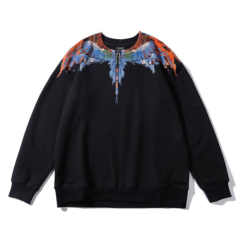 Suéter de alas fantasma de plumas de color mb al por mayor transfronterizo Marcelo Trendy Brand Lightning Snake Year Couple sudadera con capucha