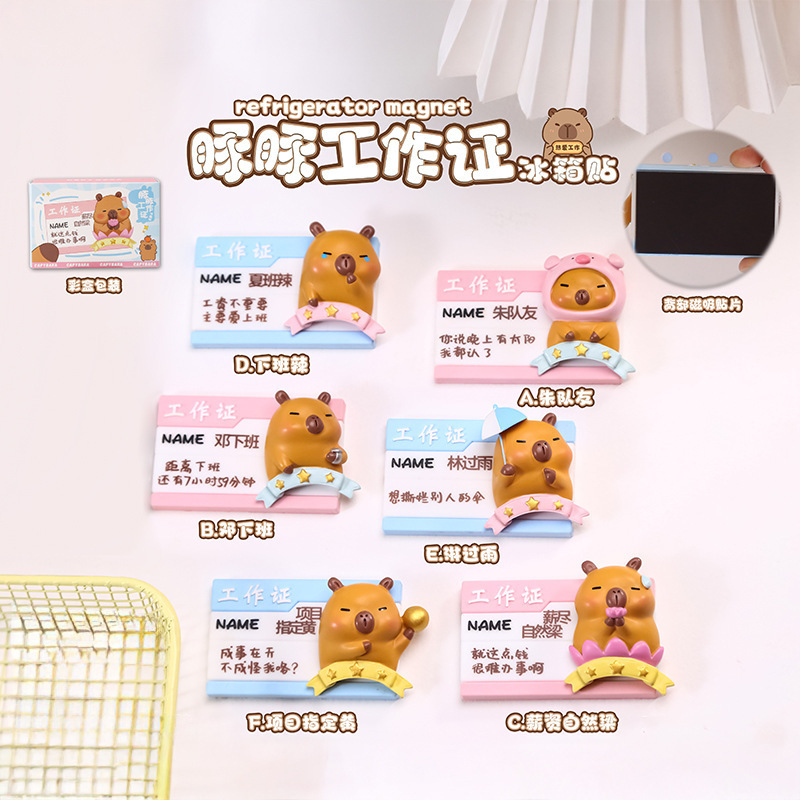 Hot-Selling Creative Cute Ornaments Dolphin Work Badge Refrigerator Magnet Kitchen Decoration Holiday Gift Dropshipping