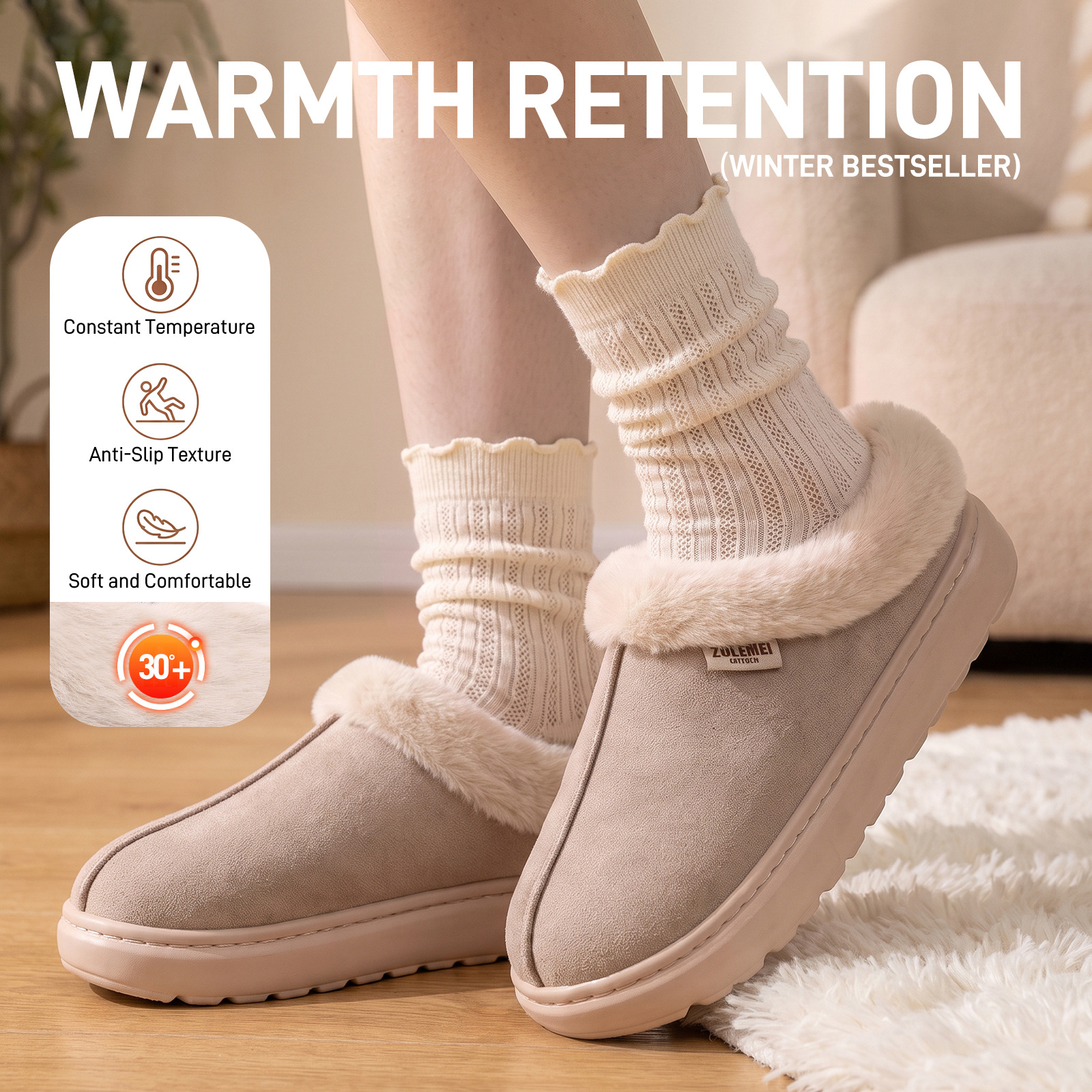 Nuevos zapatos de algodón para mujer, botas de nieve gruesas de terciopelo cruzado, ropa exterior de moda, botas de algodón cálidas, botas cortas sin cordones al por mayor