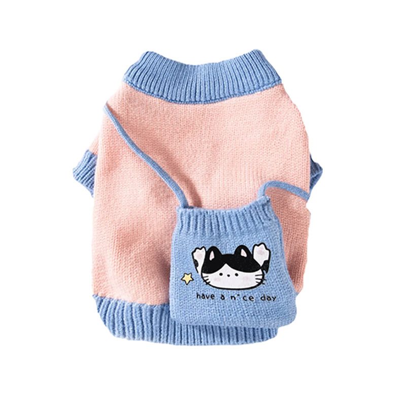 犬服 秋冬 小型犬 子猫 暖かい二足歩行ニットセーター ヨークシャテリア テディ ペット服|undefined
