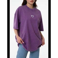 Oversizeアメリカのレトロな水洗いは古い100% 綿の半袖tシャツを作ります。