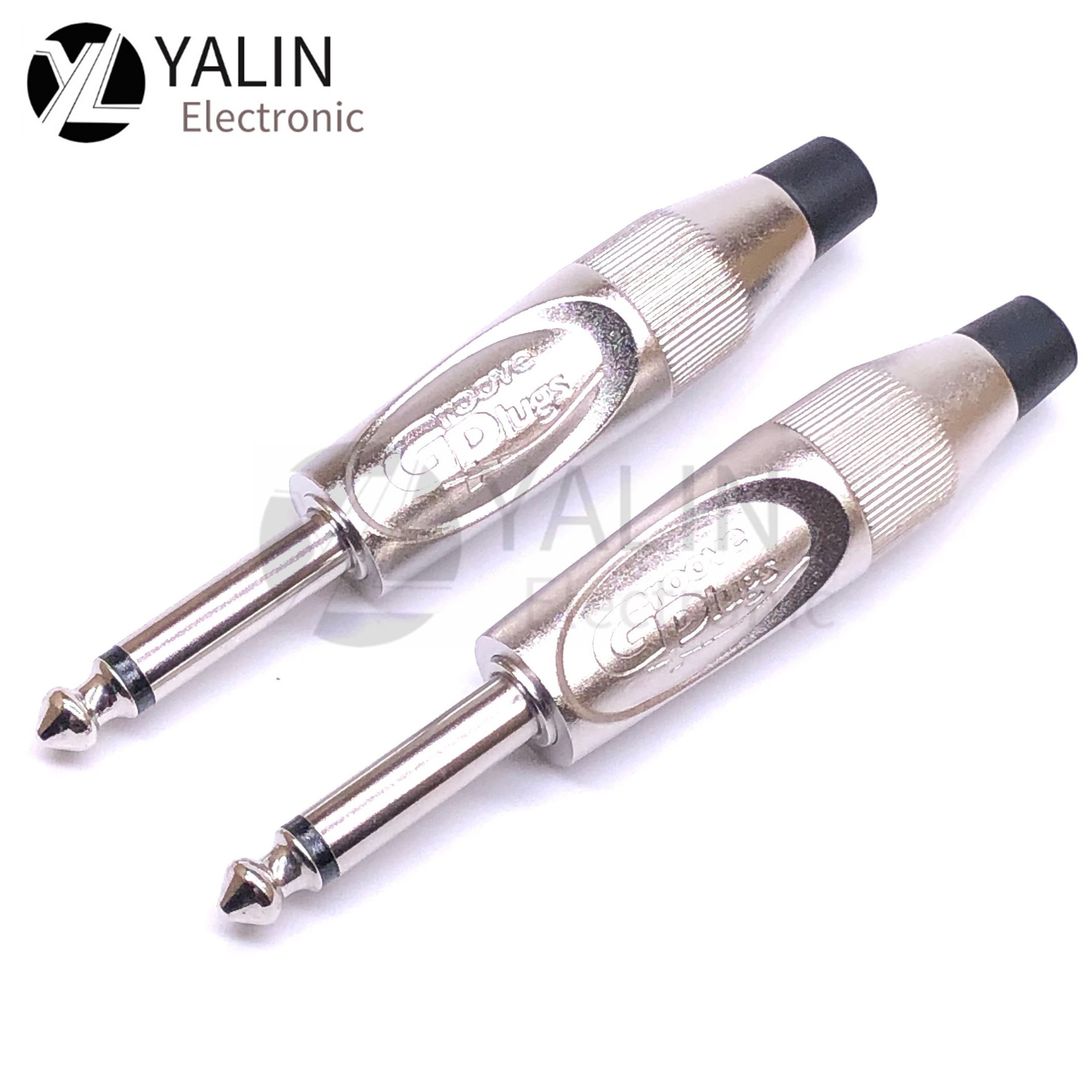 6.5大二芯音频焊接公头调音台金属咪插全金属尾巴音视频零件插头