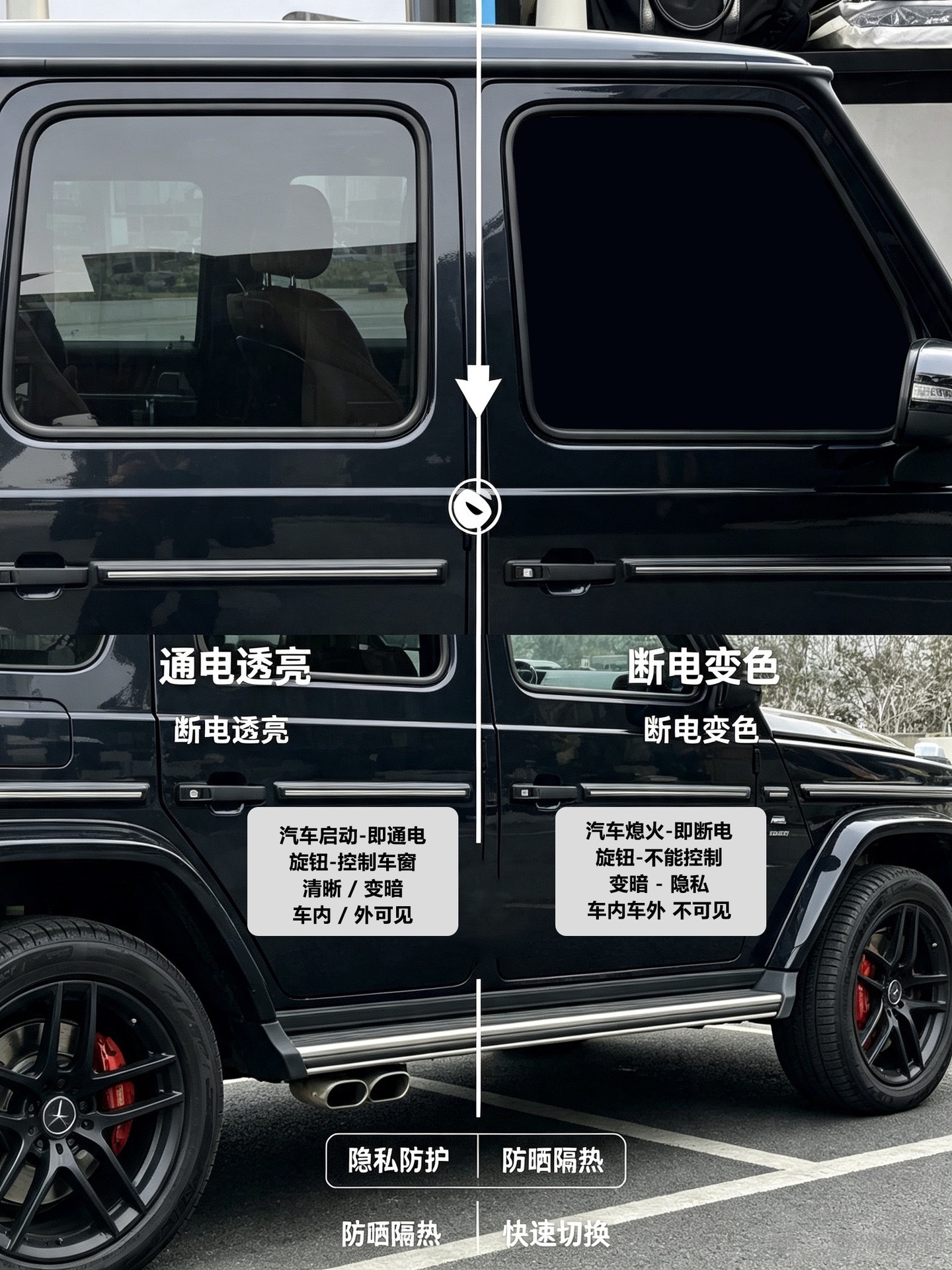 Automotive DLC dye liquid crystal film, knob-controlled smart dimming film, 12V electronically controlled car window glass film, heat insulation film, color-changing film