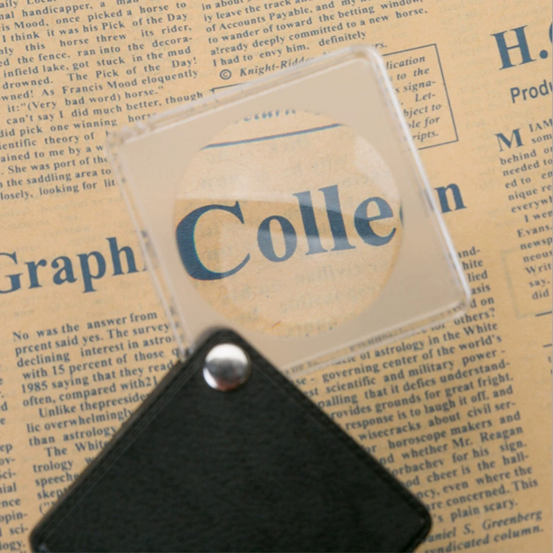 Увеличительное стекло для хранения черный пластиковый корпус стеклянная оптическая линза 5 раз портативная квадратная игрушка супер прозрачная