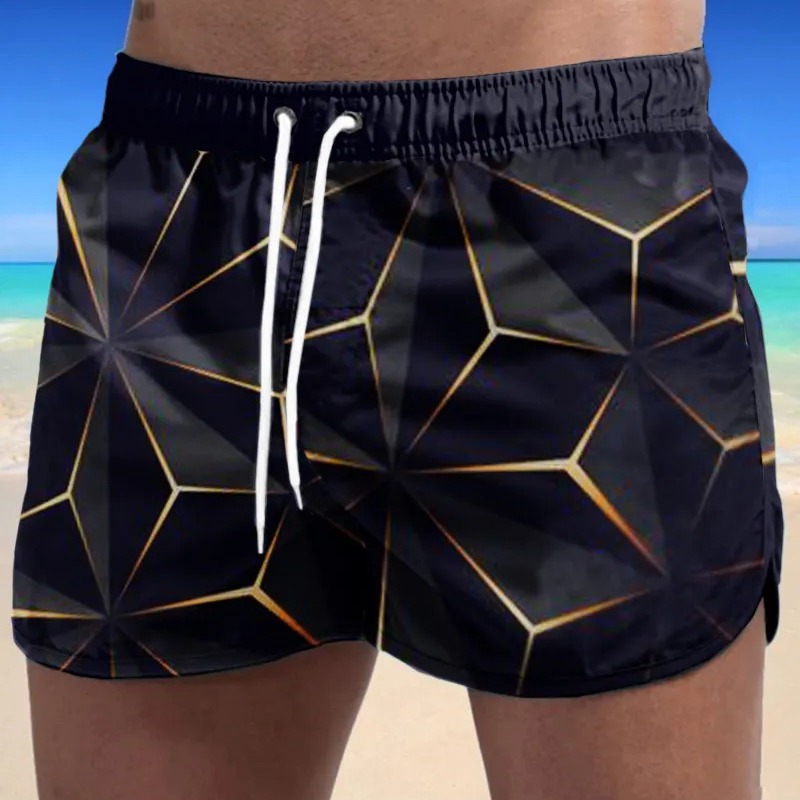 New summer export style: Shark head 3D digital print shorts, unisex, Japanese trendy beach shorts.