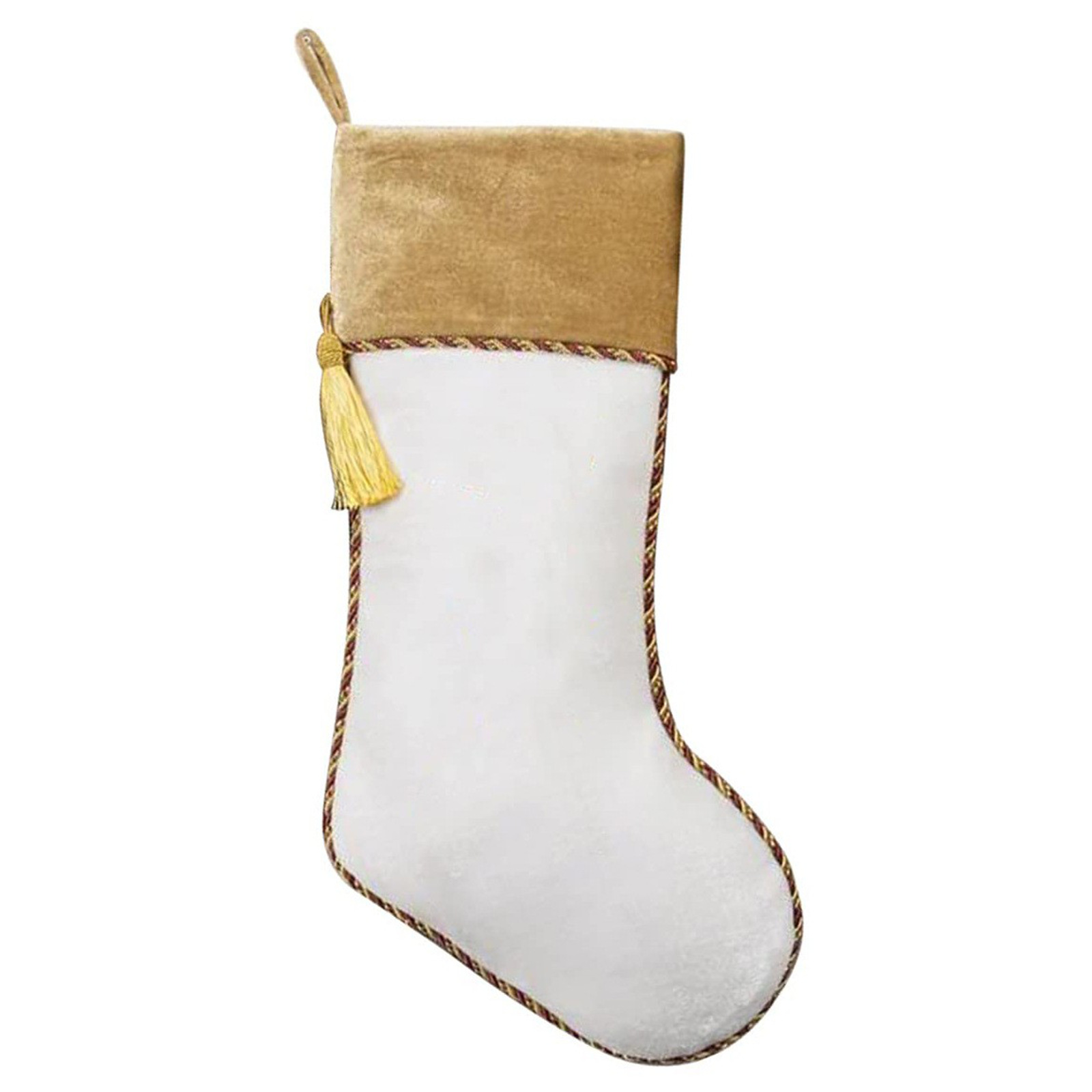 Amazon nuevo árbol de Navidad decoraciones bolsa de regalo bolsa de caramelo de terciopelo de oro blanco calcetines de Navidad