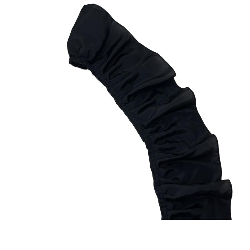 (2개) 라이트 천 거즈 아트 CM 화이트 레이스 레이스 와이드 액세서리 쌀 가격 주름 가장자리 홈 주름 검은 눈