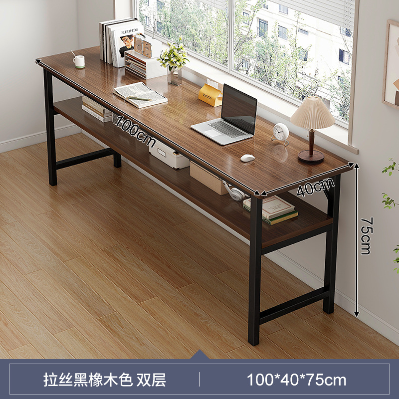 Mesa larga y estrecha mesa de estudio para dos personas mesa de estudio de alquiler simple mesa de trabajo dormitorio contra la pared mesa de computadora