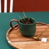 Creative Nordic Ceramics Mark Cup Simple Green Cup Couple Patients Breakfast Cup High -value Coffee Cup Drinks Cup