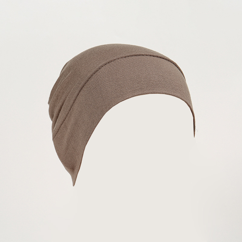 歐美流行純色打底帽女士頭巾帽  新款莫代爾堆堆帽包頭帽批發