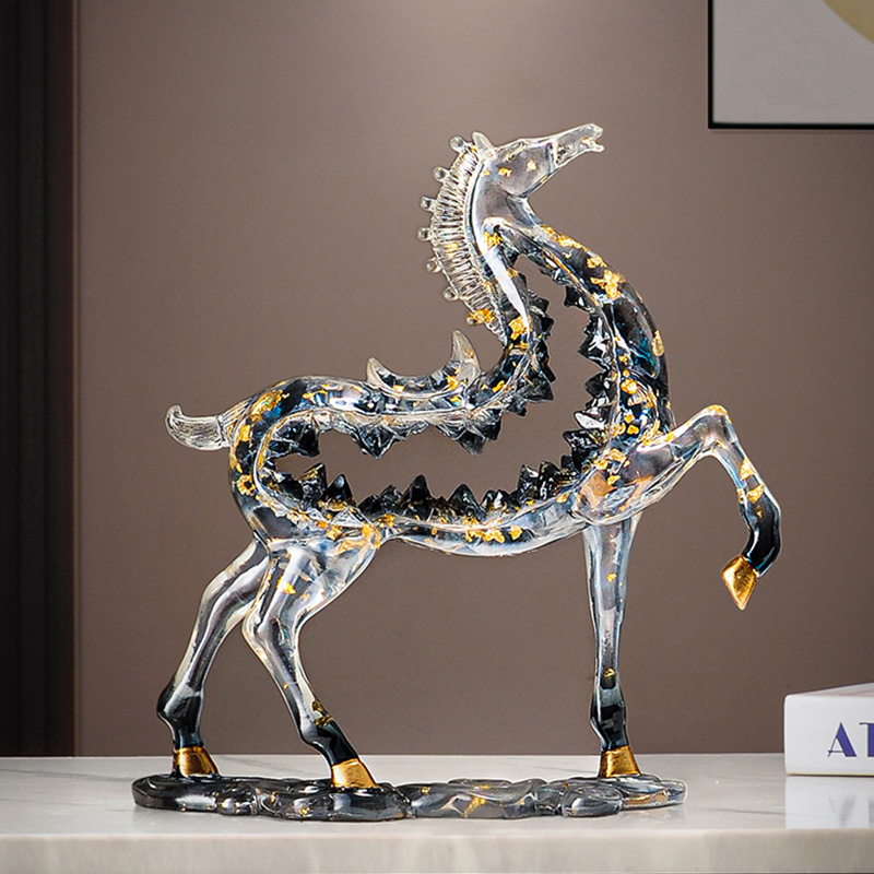 New Chinese-style Horse to Success High-value Light Luxury Ornaments High-end Living Room Wine Cabinet Home Decoration Housewarming New Home Gift