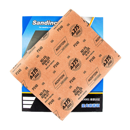 Saint-Gobain Norton sandpaper a275 woodworking metal paint dry sanding sandpaper square polishing sandpaper