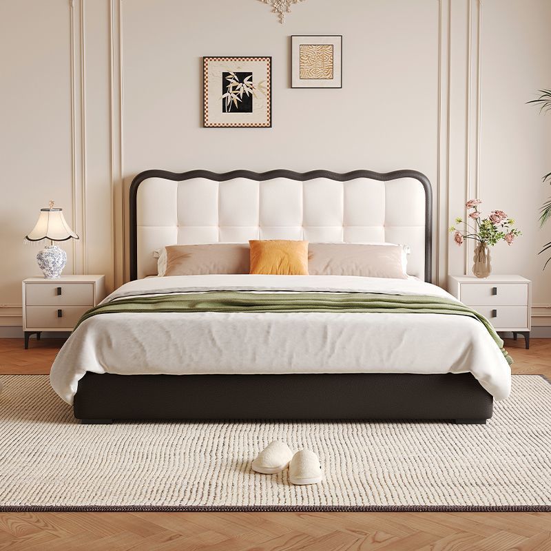Cream Style Leather Bed Double 1.8x 2 m Bed Modern Simple Wedding Bed 1.5 m Home New Master Bedroom High-grade Bed