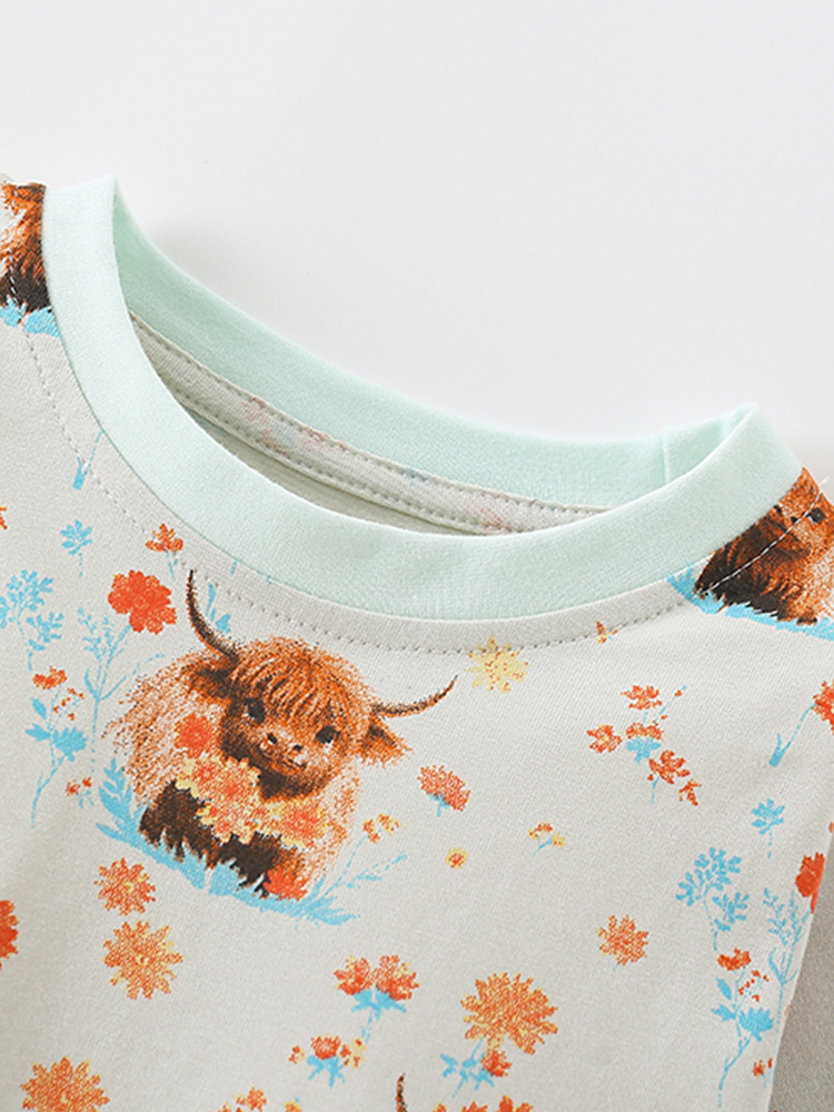 Traje de dos piezas para niñas malwee transfronterizo otoño e invierno nuevo servicio a domicilio traje de manga larga con cuello redondo para niños europeos y americanos