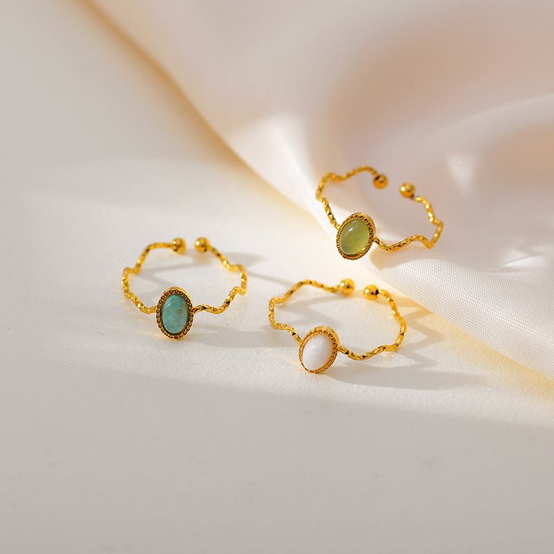 European and American explosions ins simple high-end light luxury temperament ladies ring stainless steel opening ring manufacturers wholesale