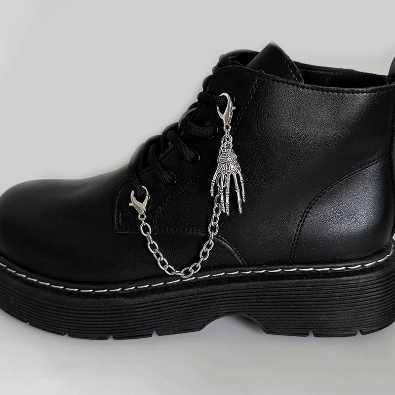 Обруч для обуви (Martens) из нержавеющей стали, модный аксессуар для обуви, дизайны черепа/скелета и змея