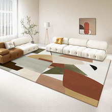 跨境北欧条纹地毯轻奢抽象家用客厅沙发茶几毯卧室满铺地垫代发
