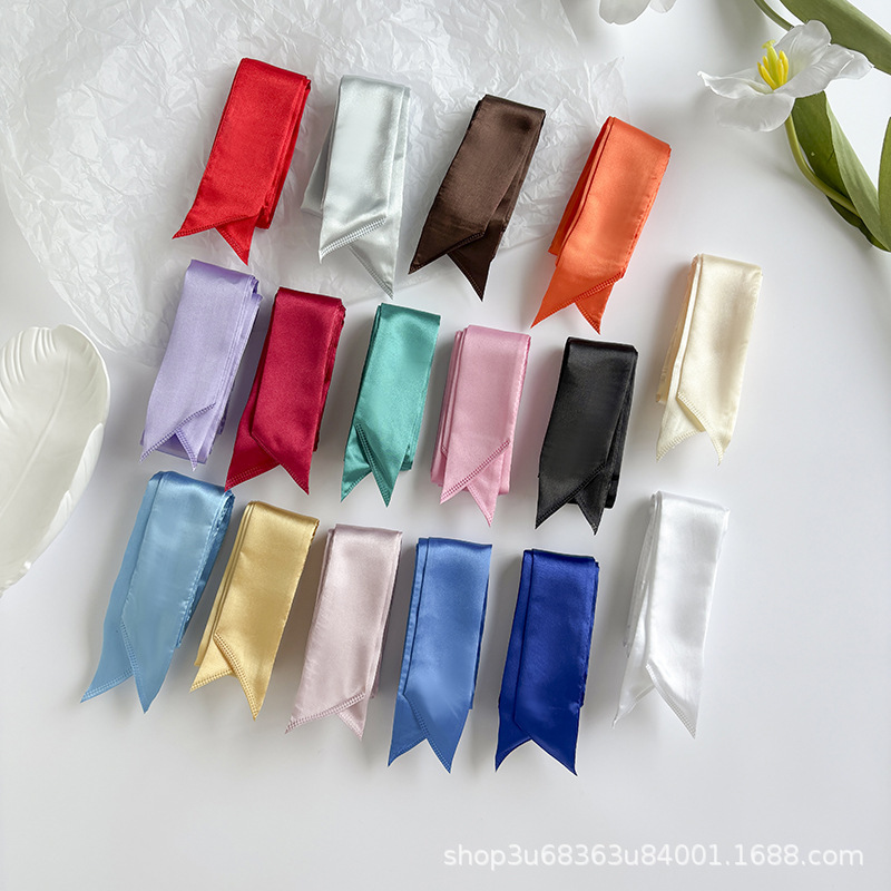 Solid Color 2m Extra-Long Thin Narrow Scarf for Women, Multi-Color Summer Thin Headscarf, Ribbon, Belt, Decorative Scarf Solid Color 2m Extra-Long Thin Narrow Scarf for Women, Multi-Color Summer Thin Headscarf, Ribbon, Belt, Decorative Scarf